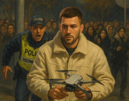 Приведениот дронџија на протестот на „Кој е следен“: „Дронот во моите раце не беше ништо повеќе од алатка за сведочење, но во очите на некои, тоа беше чин што заслужува надзор“