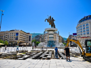Град Скопје почна со санација на подната фонтана на плоштадот „Македонија“